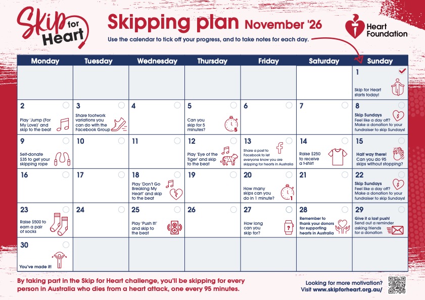 Skip for Heart  Planner